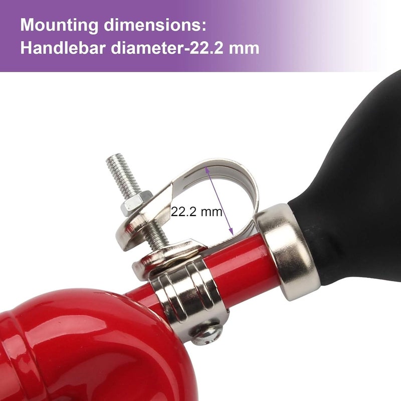 Coolrunner 2 Pack Bugle Horn, Retro Clown Horn, Kids Bike Horn, Classic Vintage Metal Twist Loudspeaker Siren Hooter Snail Air Horn for Vehicles Bicycles Golf Cart - Image 5